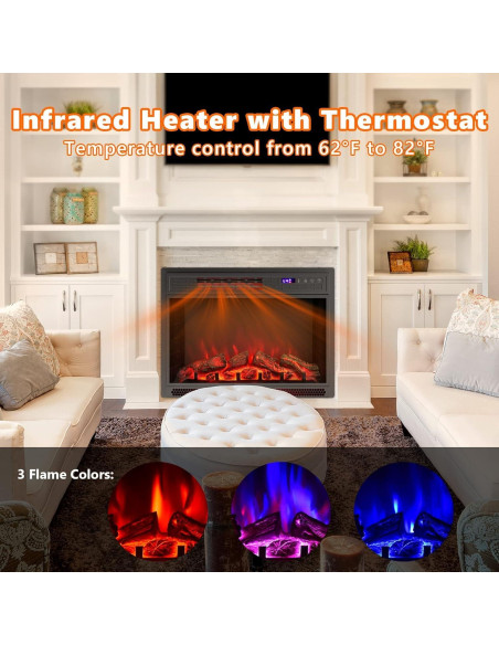 Chimenea Eléctrica ARLIME 71 cm con Control Remoto y Termostato Chimenea Eléctrica ARLIME 71 cm con Control Remoto y Termostato