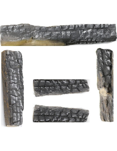 Juego de 5 Troncos de Cerámica Youlian para Chimenea