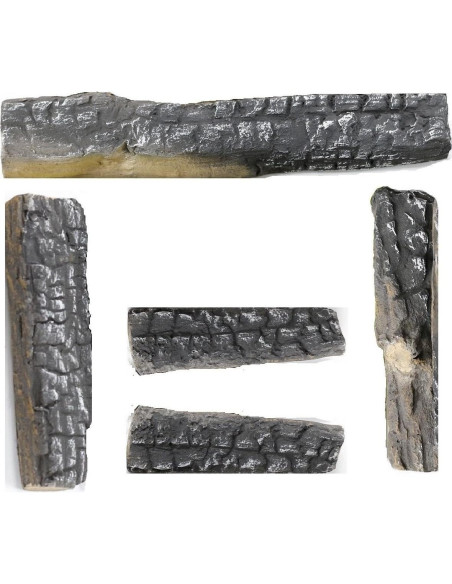 Juego de 5 Troncos de Cerámica Youlian para Chimenea