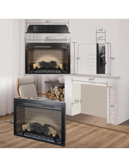 Chimenea Eléctrica Genérico 71 cm Llamas Multicolores