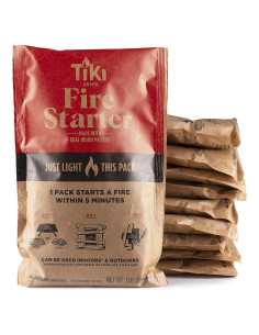 Paquete de 10 Encendedores TIKI para Fuego Rápido 0,45 kg