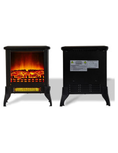 Chimenea Eléctrica SPOFLYINN 35.56cm Efecto Llama 1400W