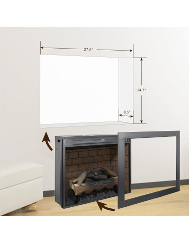 Chimenea Eléctrica Genérico 1500W con Panel Táctil