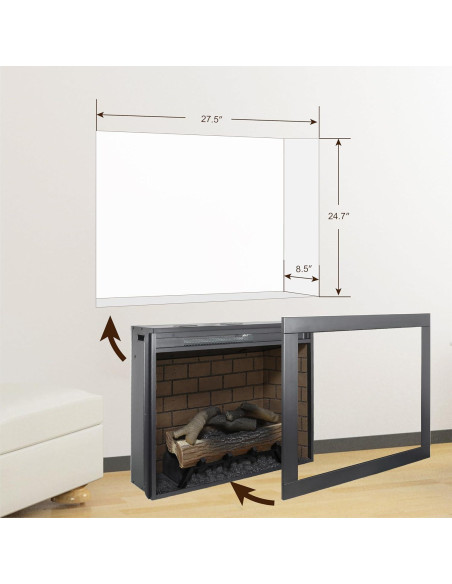 Chimenea Eléctrica Genérico 1500W con Panel Táctil