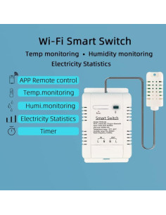 Módulo Sensor de Temperatura y Humedad WiFi Yitouniu 16A 2