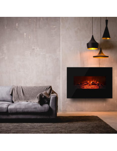 Chimenea Eléctrica ELEGANT 66 cm Montada en Pared con Control Remoto 2
