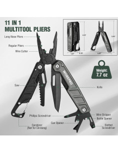 Multiherramienta WORKPRO 11 en 1 con Clip y Funda 2
