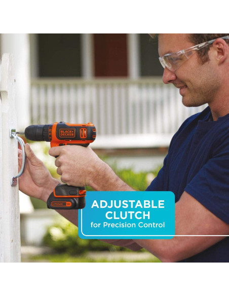 Taladro Inalámbrico BLACK+DECKER 12V MAX con Batería y Cargador