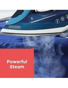 Plancha de Vapor BLACK+DECKER ICR004B 1200W Anti-goteo 250ml 2