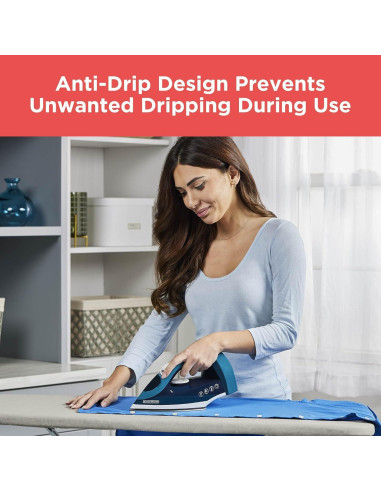 Plancha de Vapor BLACK+DECKER ICR004B 1200W Anti-goteo 250ml