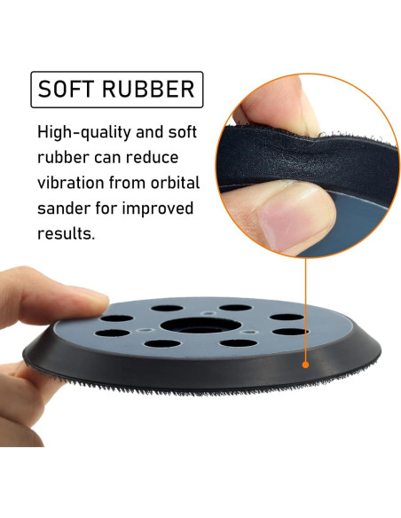 Pad de Reemplazo Lijadora 5" RUIHONGV para DeWalt y Makita