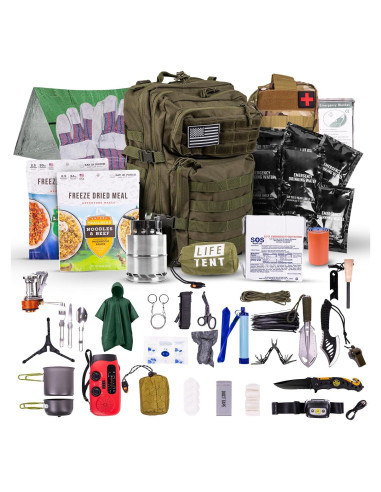 Kit de Supervivencia TacPreps 45L con Primeros Auxilios