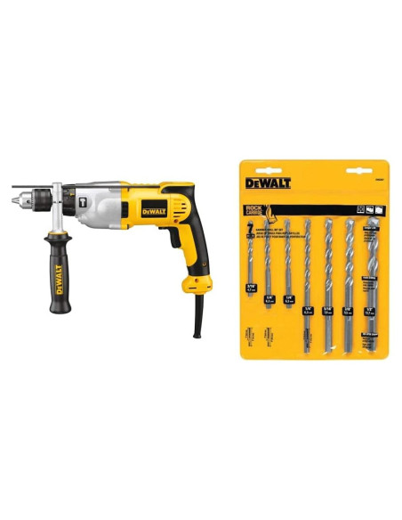 Martillo Perforador DEWALT DWD520K 10A con 7 Brocas de Masonería