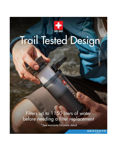 Filtro de Agua Manual Katadyn Hiker Pro 1L para Camping y Senderismo
