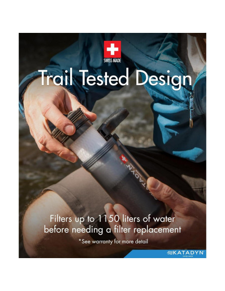 Filtro de Agua Manual Katadyn Hiker Pro 1L para Camping y Senderismo