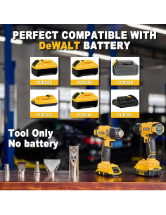 Pistola de Calor Inalámbrica HILIPE 20V Max LCD 350W 2