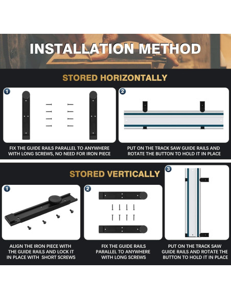 Juego de 2 Accesorios de Riel Guía para Sierra de Pista YINSUKI