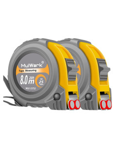 Cinta Métrica Profesional MulWark 8m y 5m - Set de 2