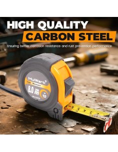 Cinta Métrica Profesional MulWark 8m y 5m - Set de 2 2
