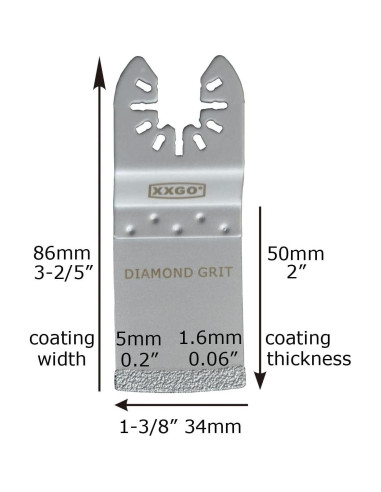 Cuchillas de Diamante XXGO para Herramienta Oscilante - 4 Pcs