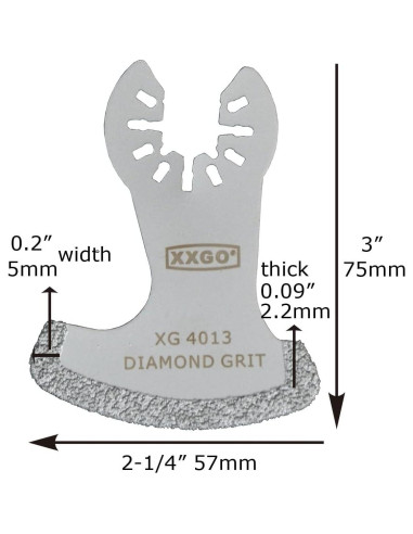 Cuchillas de Diamante XXGO para Herramienta Oscilante - 4 Pcs