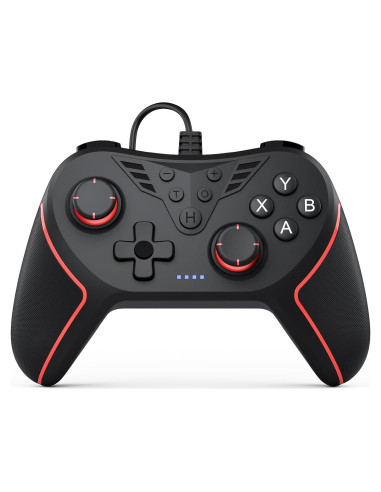Controlador con cable RivalPlay para PC Negro - 2 botones mapeo