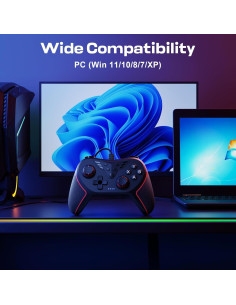 Controlador con cable RivalPlay para PC Negro - 2 botones mapeo 2