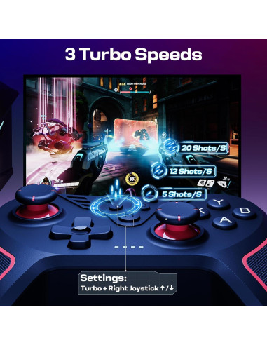 Controlador con cable RivalPlay para PC Negro - 2 botones mapeo