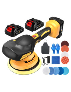 Pulidora Rotativa Inalámbrica YEARTOP 6" 21V 1500mAh 6 Velocidades