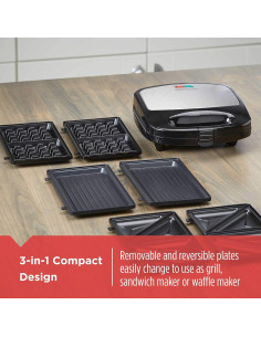 Plancha 3-en-1 BLACK+DECKER WM2000SD Compacta Antiadherente 2