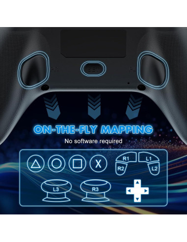 Controlador Inalámbrico RGB Dinosoo para PS5/PS4/PC - Turbo Ajustable