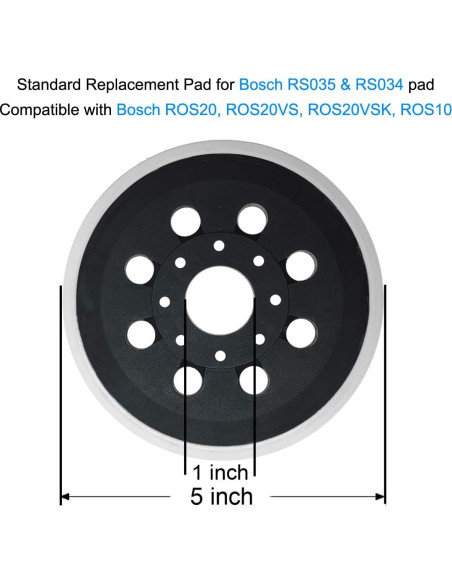 Almohadilla de Lijado 5" Tockrop 8 Agujeros para Bosch