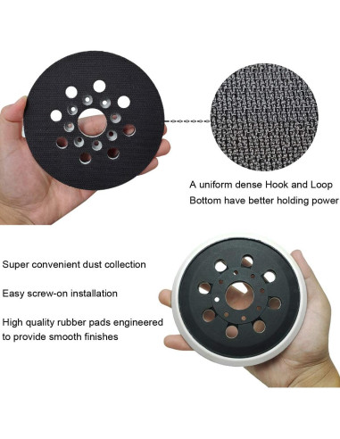 Almohadilla de Lijado 5" Tockrop 8 Agujeros para Bosch