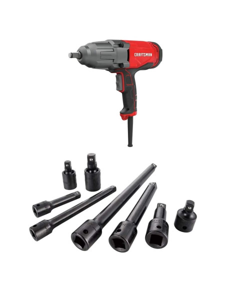 Llave de impacto Craftsman 1/2" 7.5A con 8 extensiones