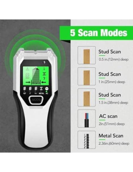 Buscador de Vigas FOLAI 5 en 1 con Pantalla LCD y Alarma