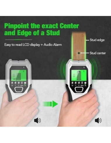 Buscador de Vigas FOLAI 5 en 1 con Pantalla LCD y Alarma