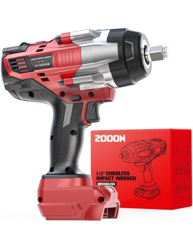 Llave de impacto inalámbrica 1/2" DIYtoolifz 1400 Nm 18V