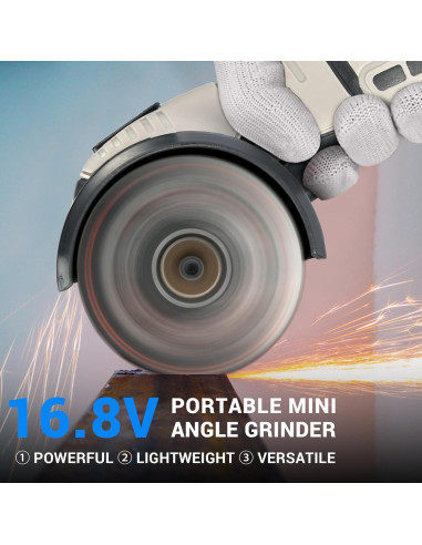 Amoladora Angular Inalámbrica Novorik 16.8V 2000mAh 19800RPM