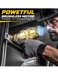 Llave de impacto inalámbrica 1/2" DIYtoolifz 750 N.m 20V 2