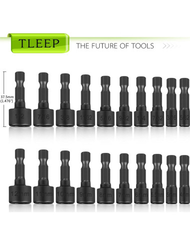 Juego de 20 Puntas de Destornillador TLEEP Acero Vanadio