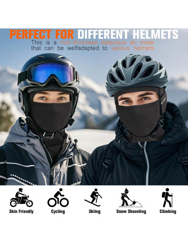 Balaclava Térmica YANIKY para Esquí y Motocicleta - Negro