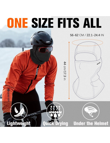 Balaclava Térmica YANIKY para Esquí y Motocicleta - Negro
