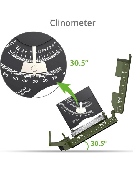 Brújula de Supervivencia Proster para Senderismo con Clinómetro