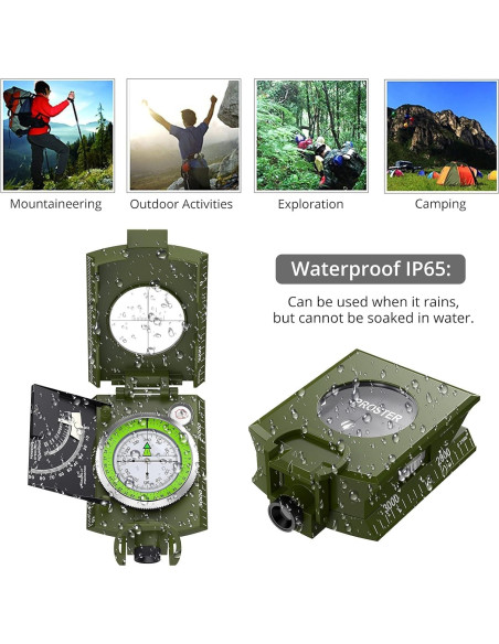 Brújula de Supervivencia Proster para Senderismo con Clinómetro