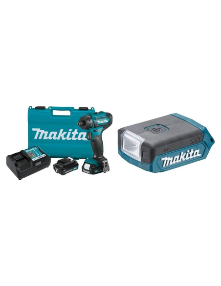 Destornillador Hexagonal Inalámbrico Makita FD10R1 12V Kit con Linterna Destornillador Hexagonal Inalámbrico Makita FD10R1 12V Kit con Linterna