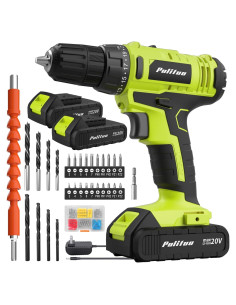 Taladro Atornillador Inalámbrico PULITUO 20V 30Nm 2 Baterías