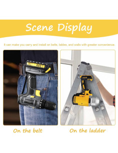 2 Clips de Cinturón Dewalt N268241 Acero Inoxidable 20V 2