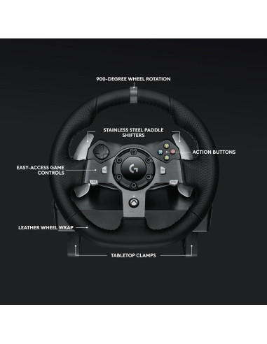 Volante de Carreras Logitech G920 + Cambio de Fuerza - Xbox y PC