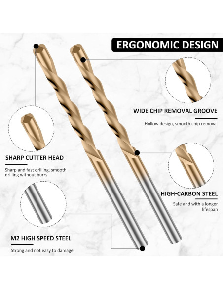 50 Brocas para Panel de Yeso SHASUXTING Acero M2 5.97 cm