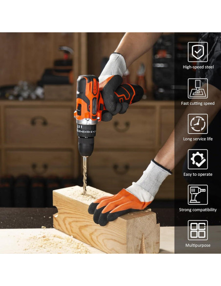 50 Brocas para Panel de Yeso SHASUXTING Acero M2 5.97 cm